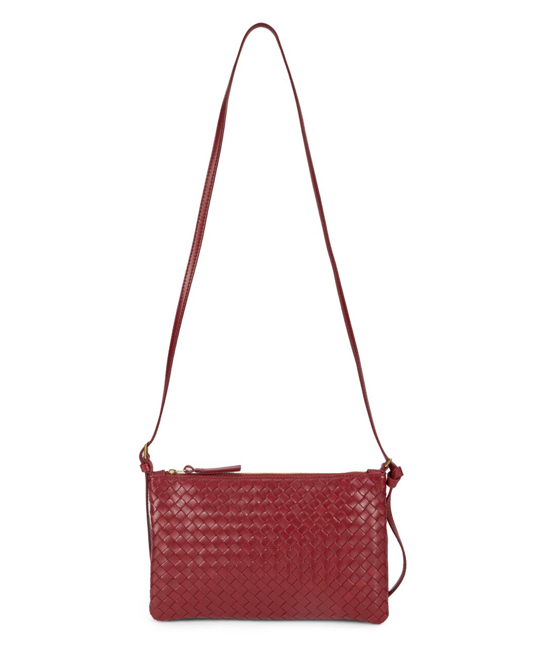 BOTTEGA VENETA Красная кожаная сумка через плечо, фото 1