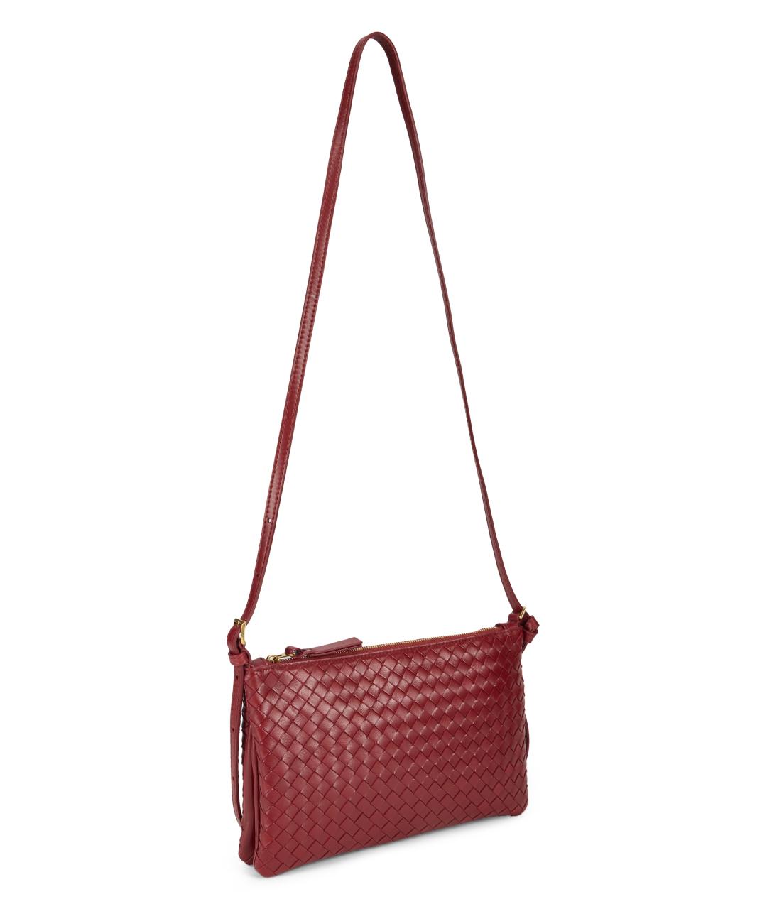 BOTTEGA VENETA Красная кожаная сумка через плечо, фото 3