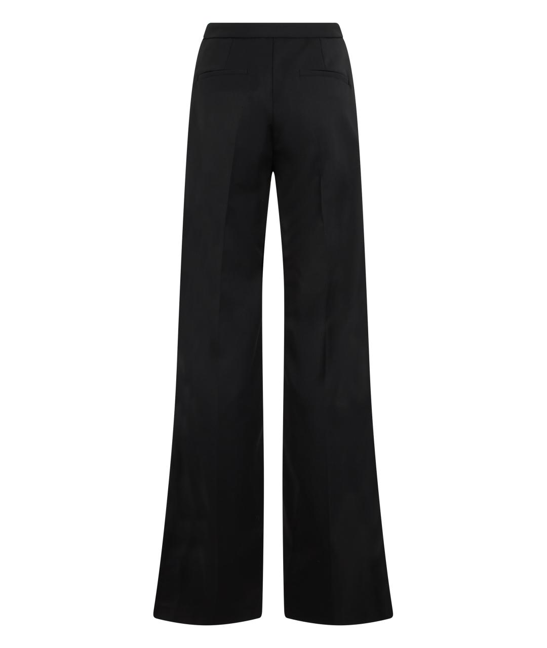 ELISABETTA FRANCHI Черные полиэстеровые брюки широкие, фото 2
