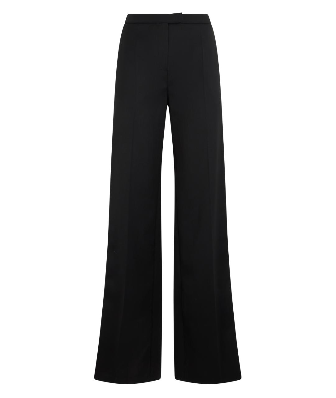 ELISABETTA FRANCHI Черные полиэстеровые брюки широкие, фото 1
