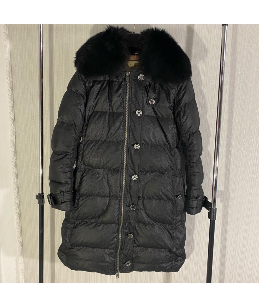 BURBERRY Черный полиэстеровый пуховик, фото 6