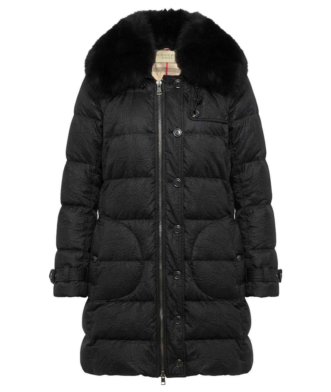 BURBERRY Черный полиэстеровый пуховик, фото 1