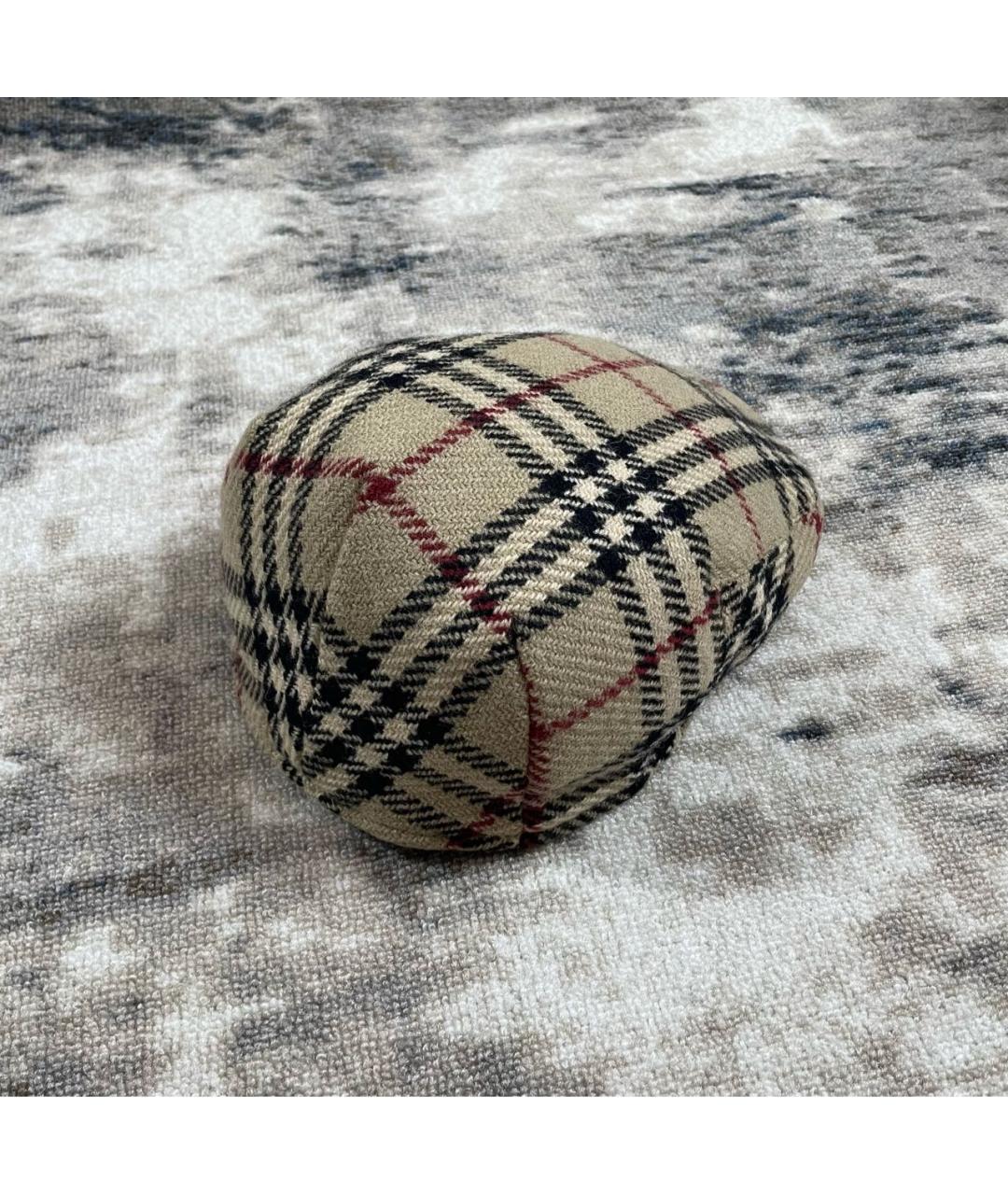 BURBERRY Бежевая шерстяная кепка, фото 5