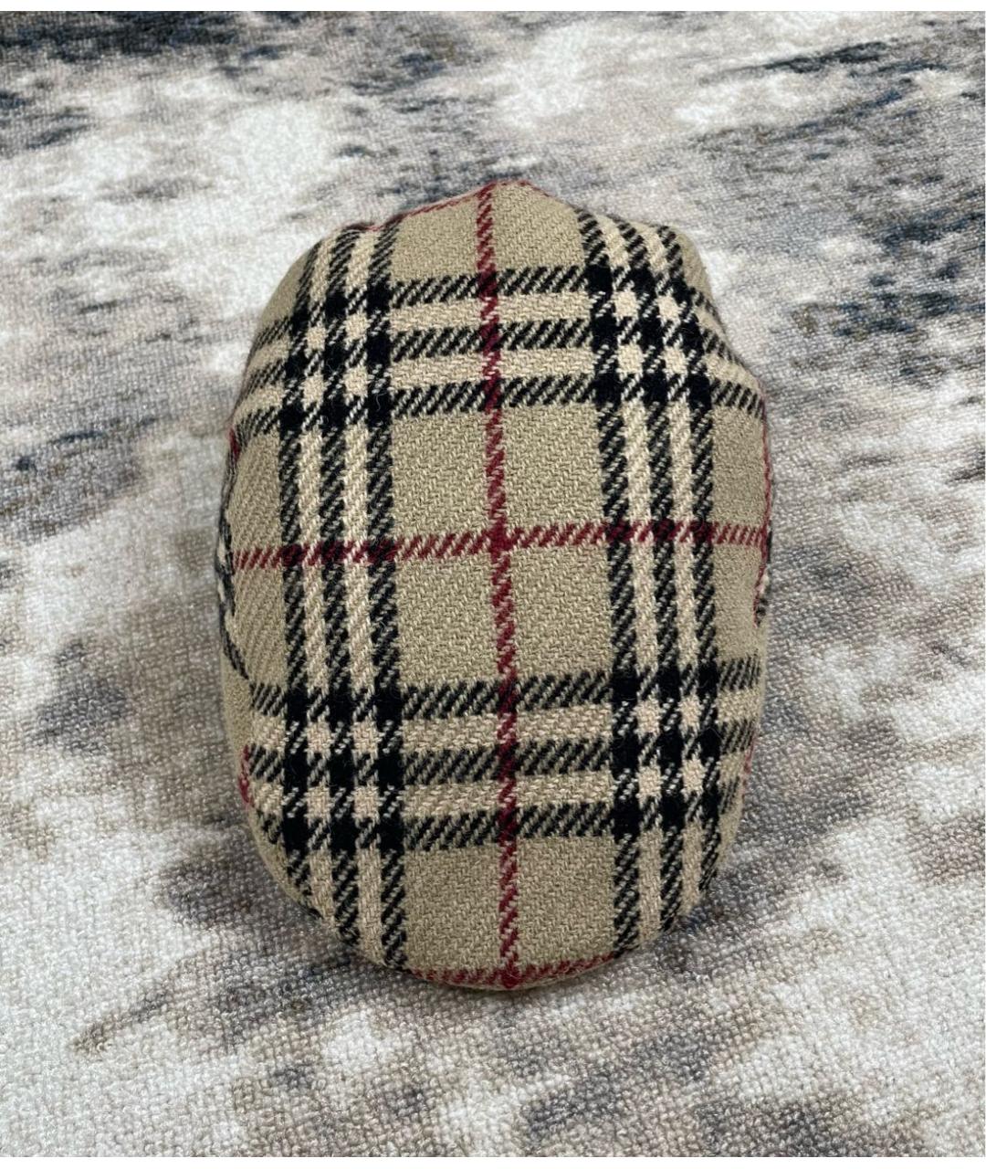 BURBERRY Бежевая шерстяная кепка, фото 3