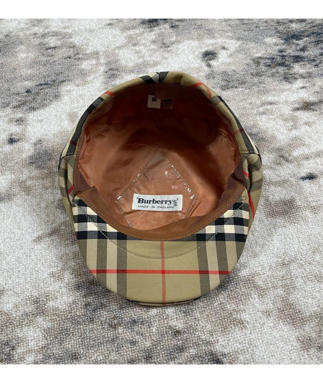 BURBERRY Бежевая хлопковая кепка/бейсболка, фото 4