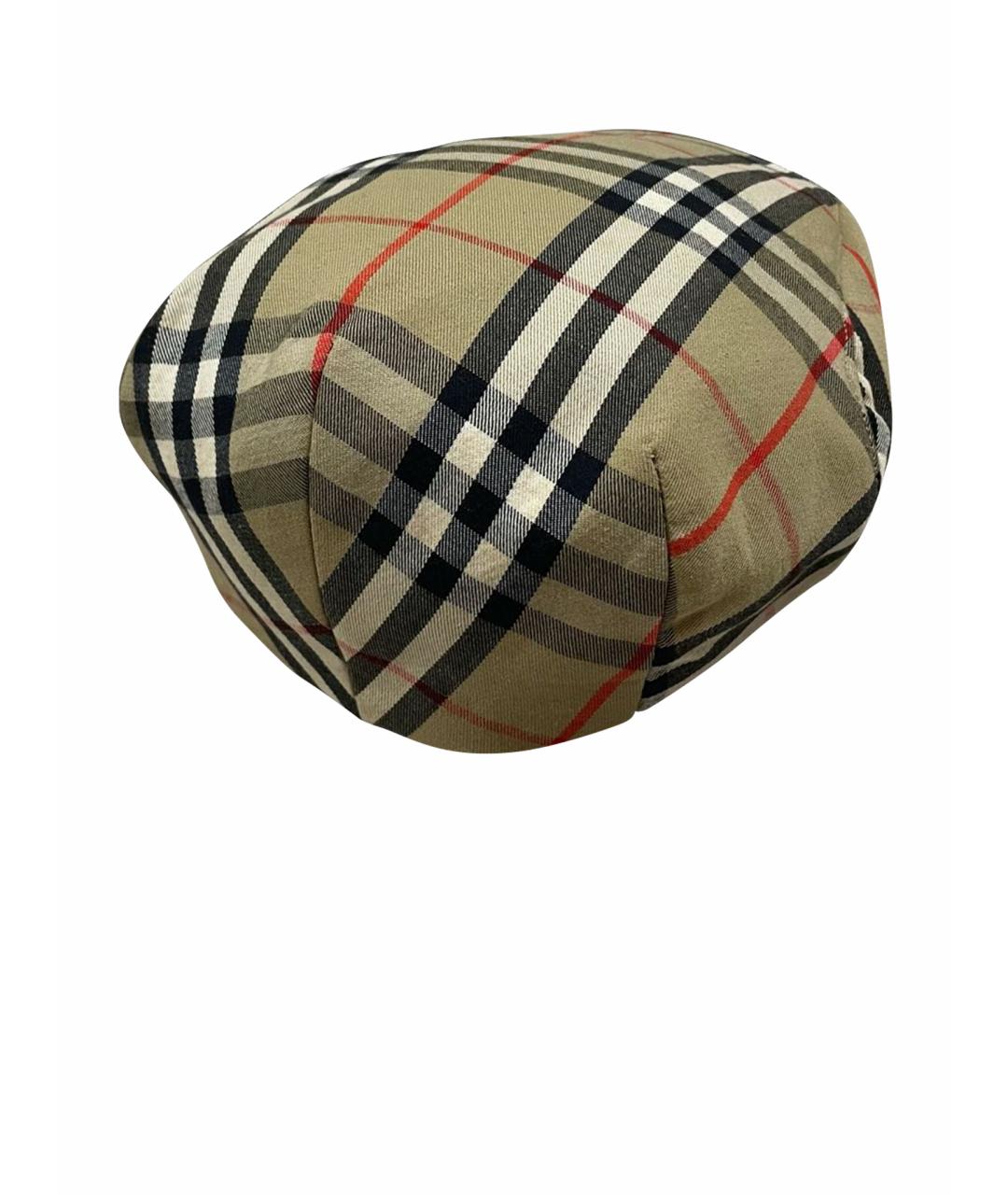 BURBERRY Бежевая хлопковая кепка/бейсболка, фото 1