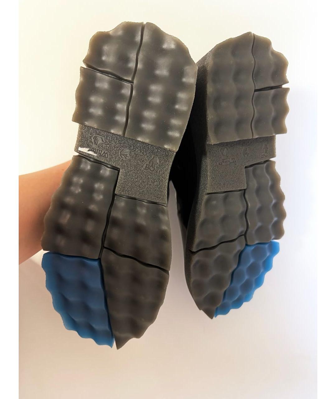 OFF-WHITE Черные кожаные брогги и оксфорды, фото 5