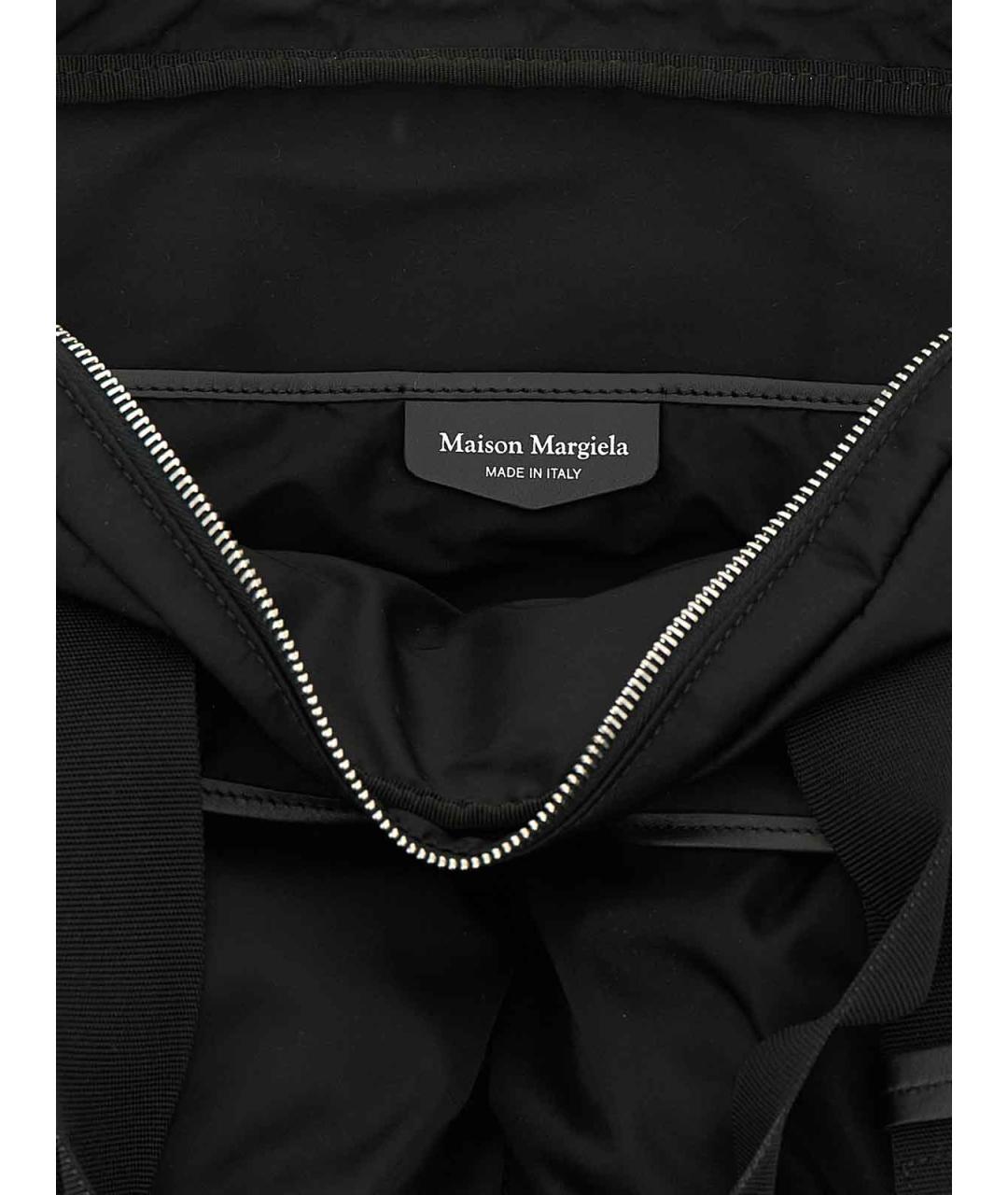 MAISON MARGIELA Черная тканевая сумка тоут, фото 4