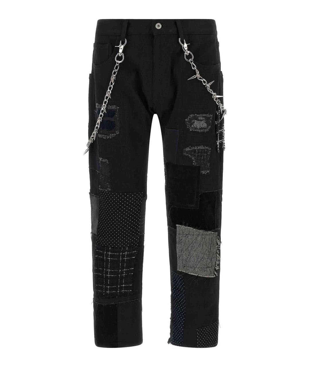 JUNYA WATANABE Черные хлопковые прямые джинсы, фото 2