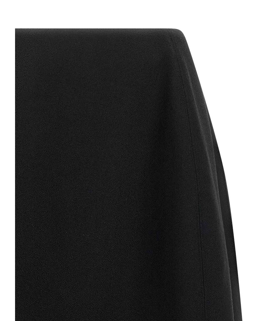JIL SANDER Черная шерстяная юбка миди, фото 3