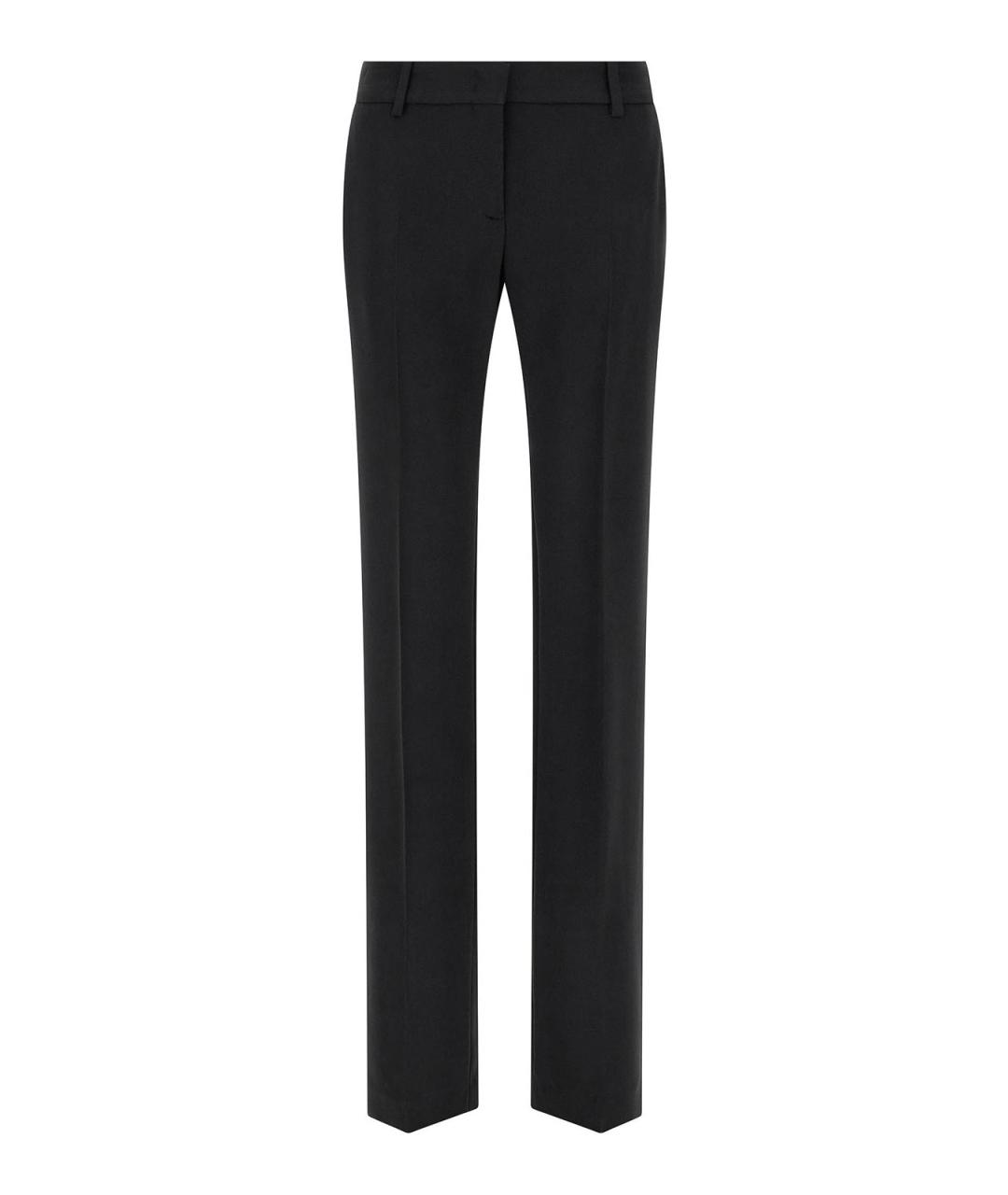 ERMANNO SCERVINO Черные вискозные прямые брюки, фото 1