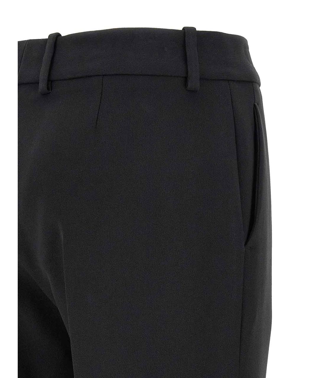 ERMANNO SCERVINO Черные вискозные прямые брюки, фото 4