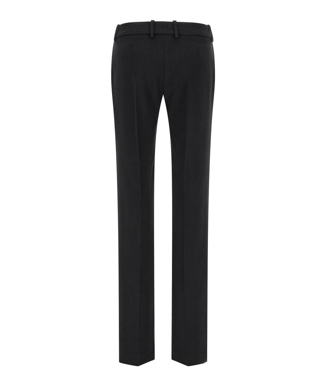 ERMANNO SCERVINO Черные вискозные прямые брюки, фото 2