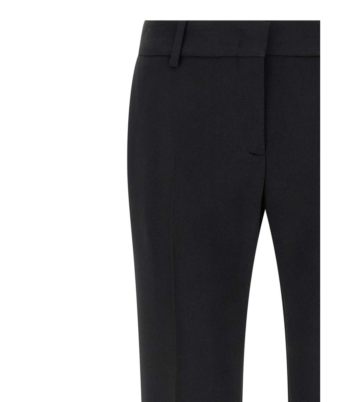 ERMANNO SCERVINO Черные вискозные прямые брюки, фото 3