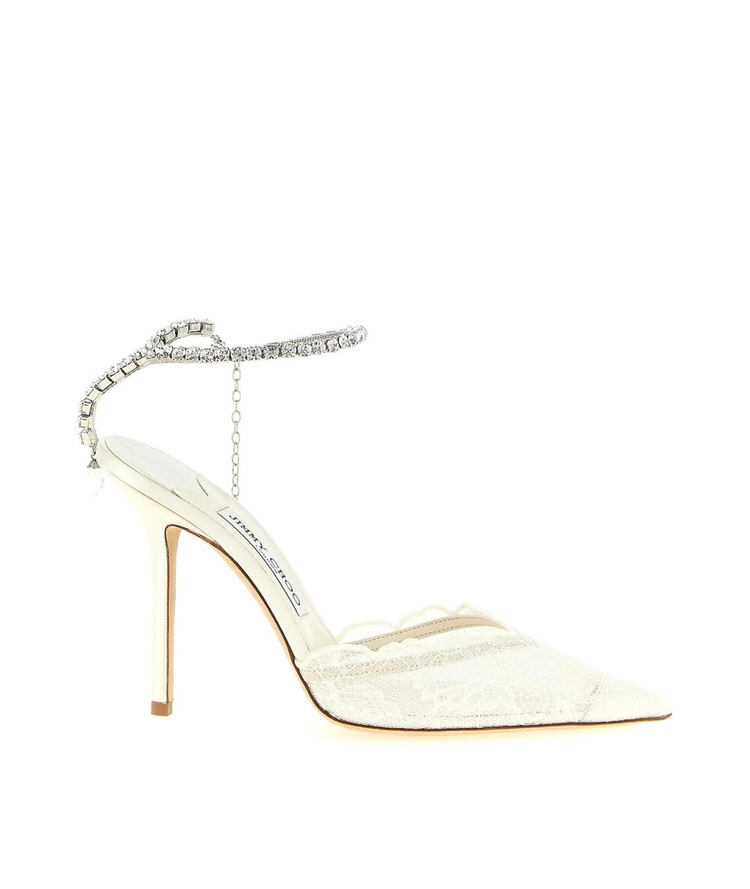 JIMMY CHOO Белые текстильные туфли, фото 1