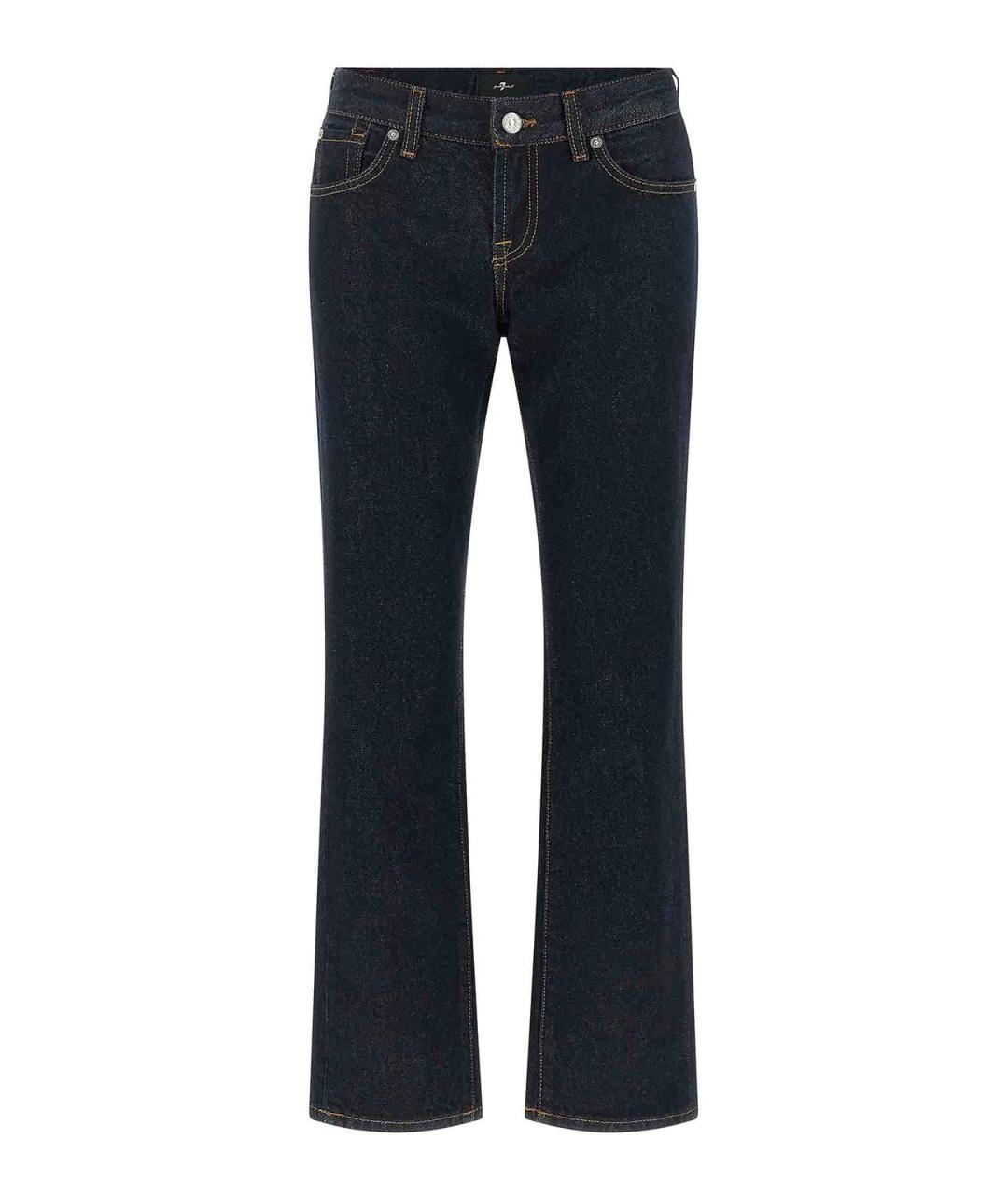 7 FOR ALL MANKIND Темно-синие хлопковые джинсы клеш, фото 1