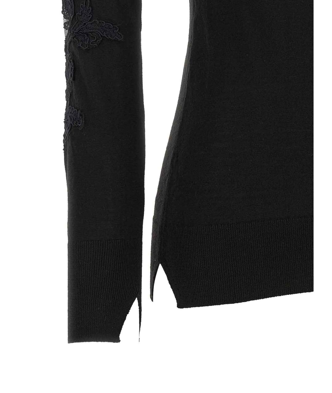 ERMANNO SCERVINO Черная шерстяная водолазка, фото 4