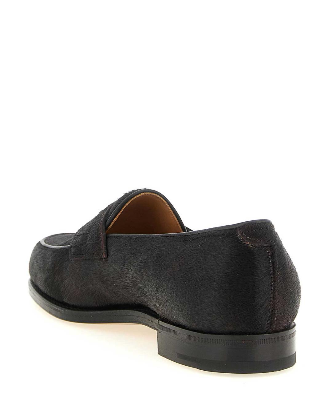 JOHN LOBB Коричневые кожаные лоферы, фото 3