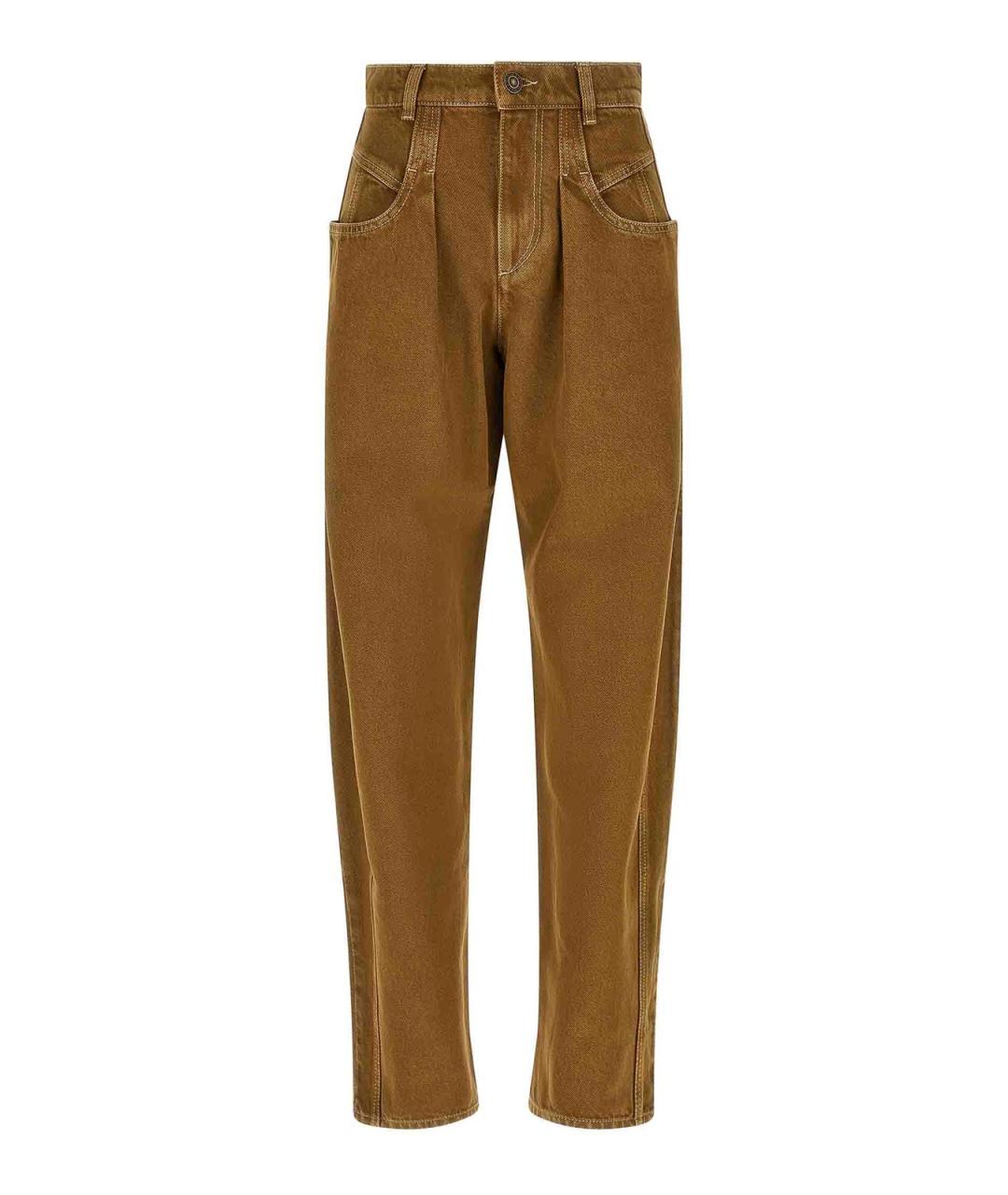 ISABEL MARANT Коричневые хлопковые прямые джинсы, фото 1