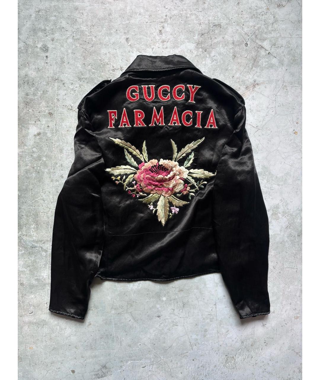 GUCCI Черная ацетатная куртка, фото 2