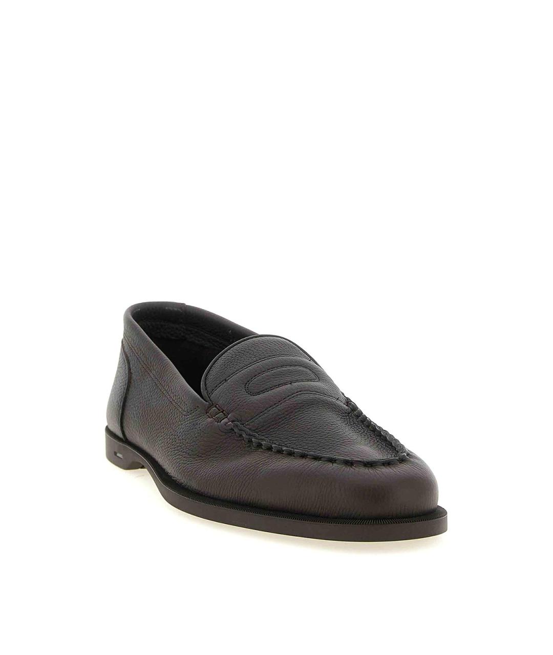 JOHN LOBB Коричневые кожаные лоферы, фото 2