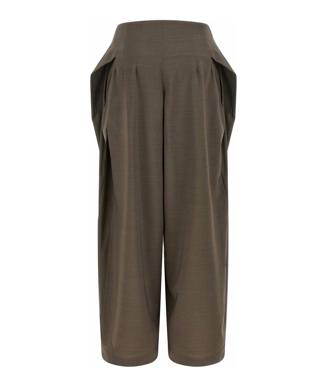 JACQUEMUS Коричневые шерстяные брюки широкие, фото 2