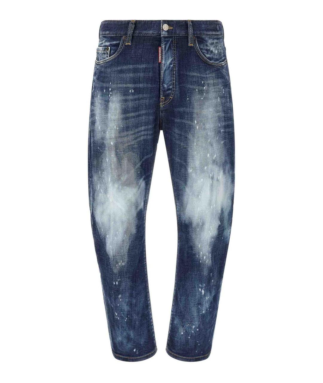 DSQUARED2 Синие хлопковые прямые джинсы, фото 1