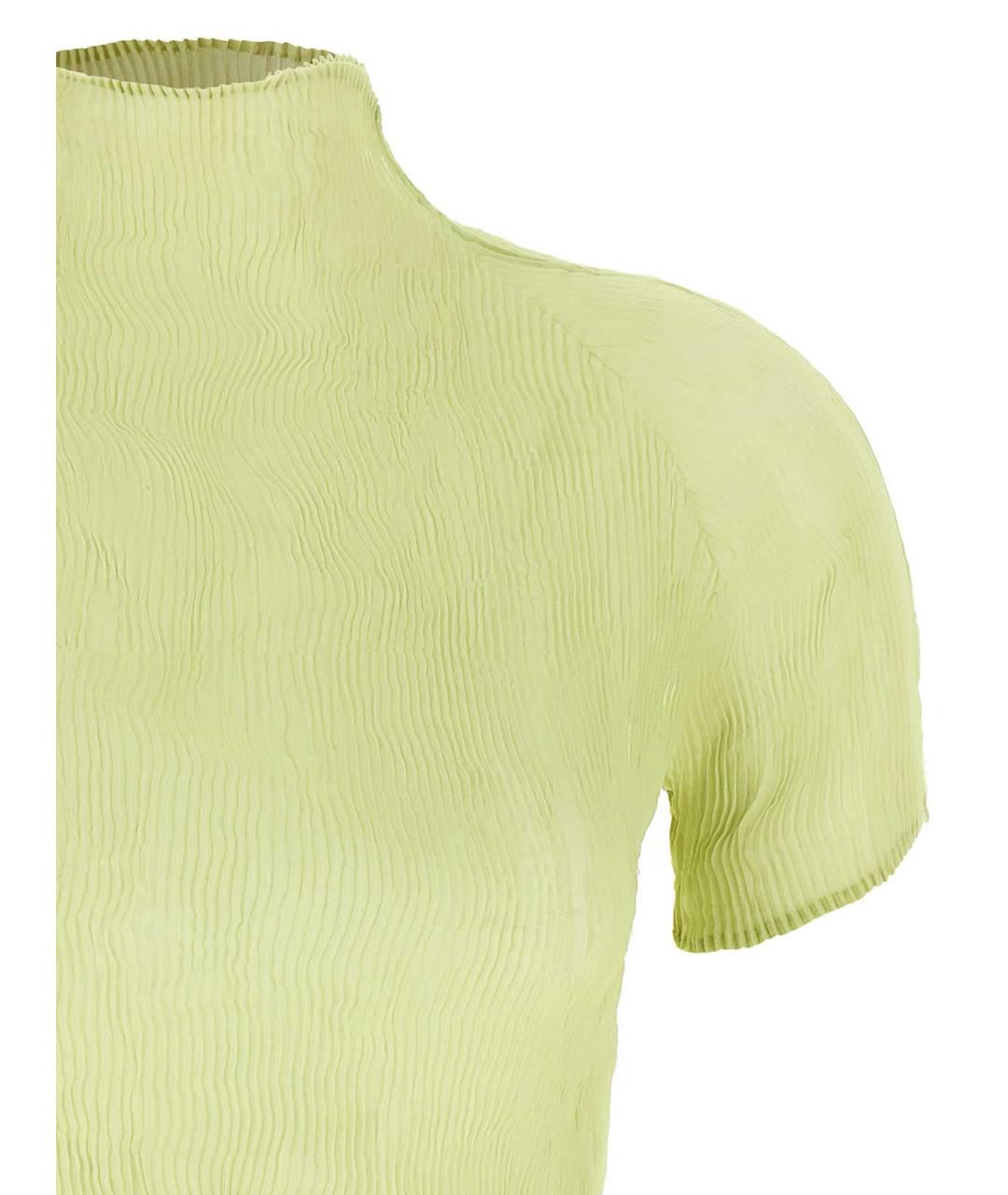 ISSEY MIYAKE Зеленая полиэстеровая футболка, фото 3