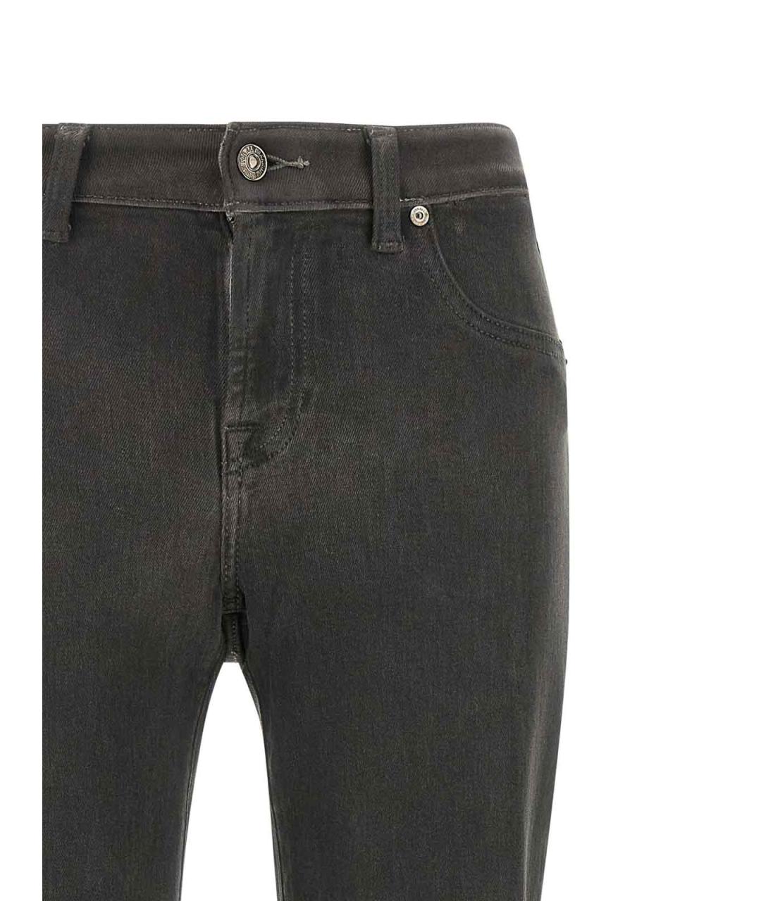 7 FOR ALL MANKIND Серые хлопковые джинсы клеш, фото 3