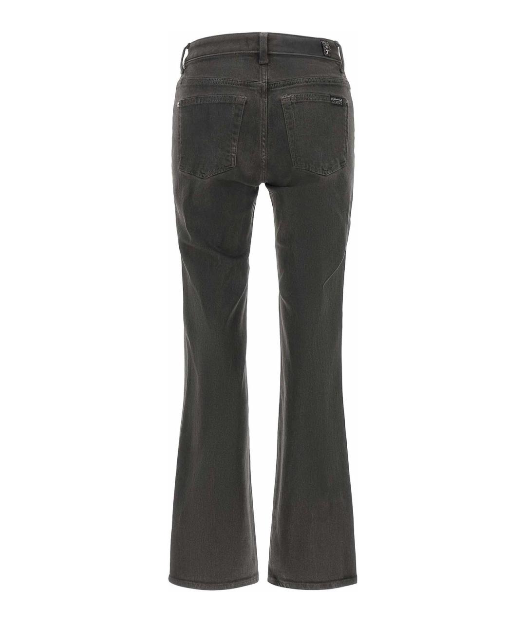 7 FOR ALL MANKIND Серые хлопковые джинсы клеш, фото 2