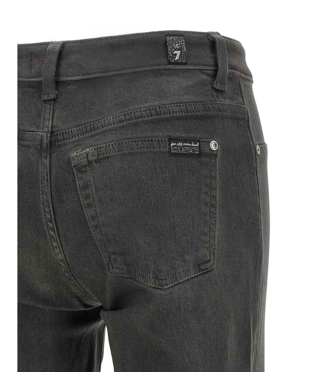 7 FOR ALL MANKIND Серые хлопковые джинсы клеш, фото 4