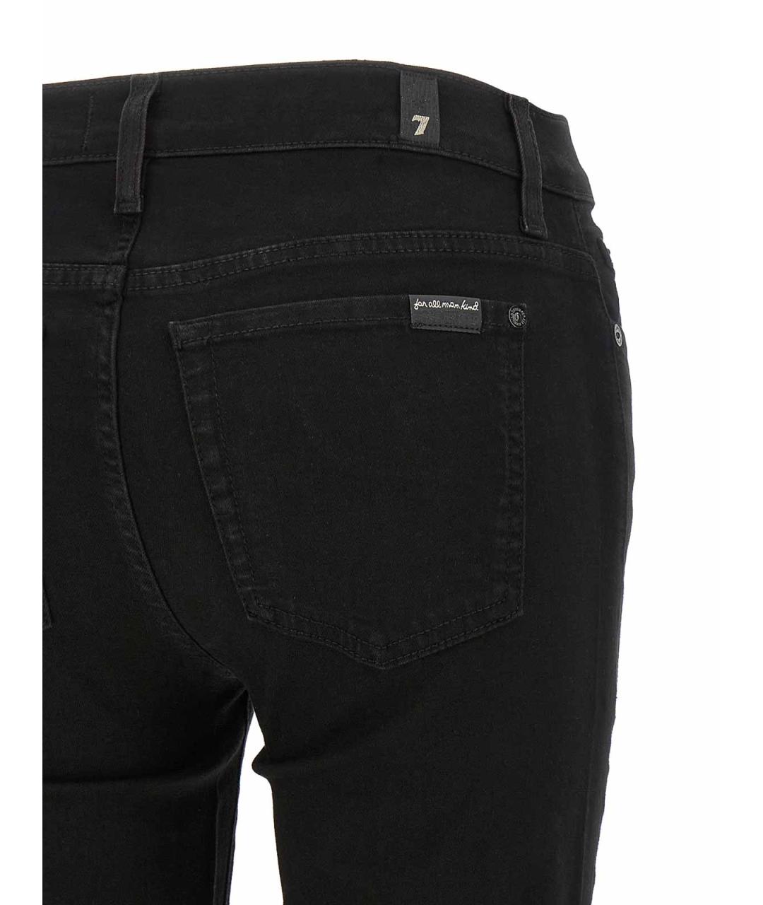 7 FOR ALL MANKIND Черные хлопко-эластановые джинсы слим, фото 4