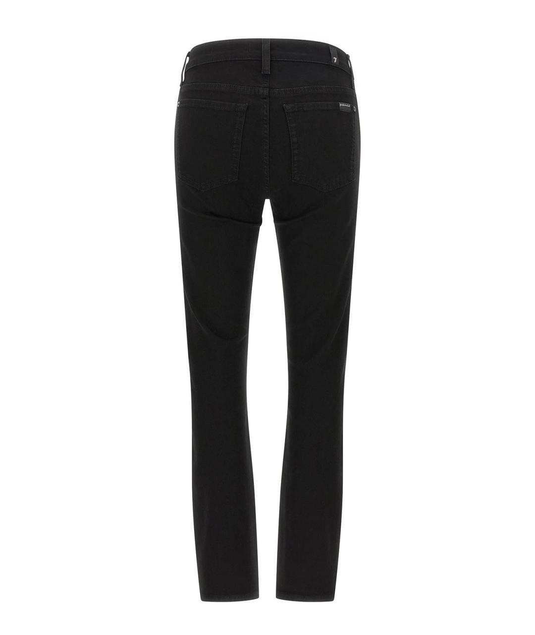7 FOR ALL MANKIND Черные хлопко-эластановые джинсы слим, фото 2