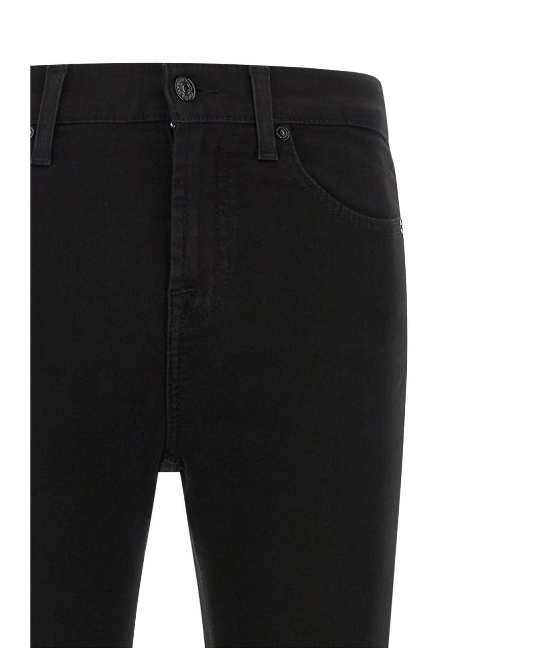 7 FOR ALL MANKIND Черные хлопко-эластановые джинсы слим, фото 3