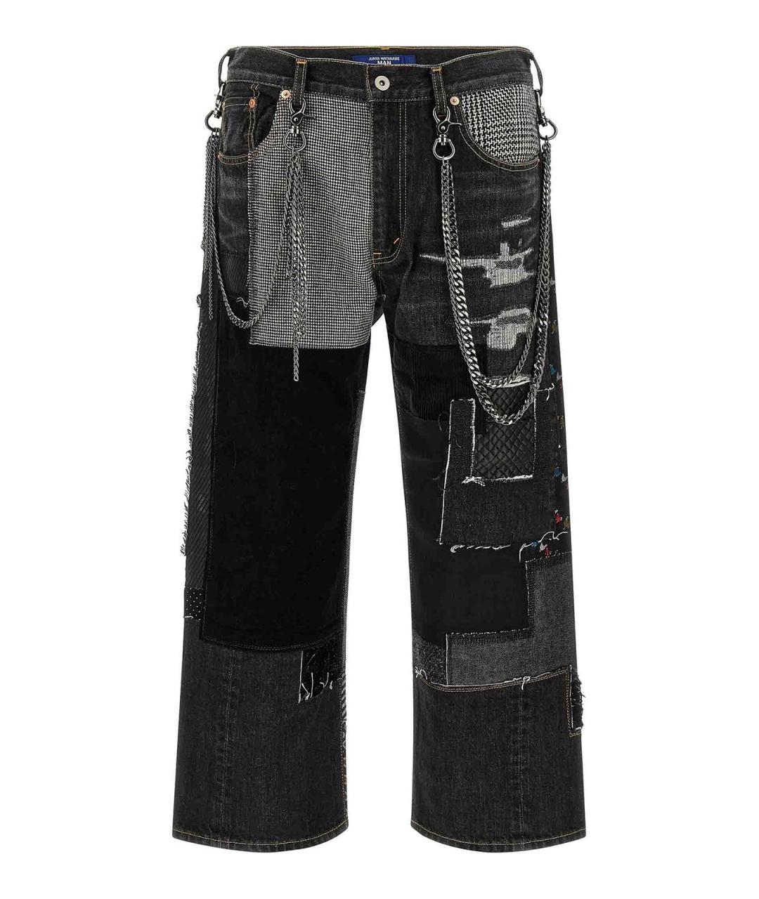 JUNYA WATANABE Черные хлопковые прямые джинсы, фото 1