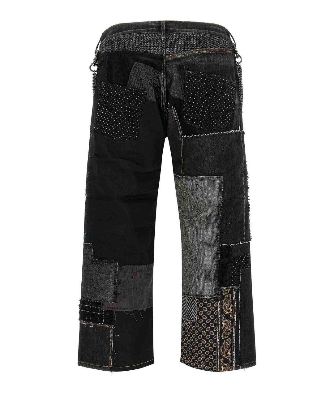 JUNYA WATANABE Черные хлопковые прямые джинсы, фото 2