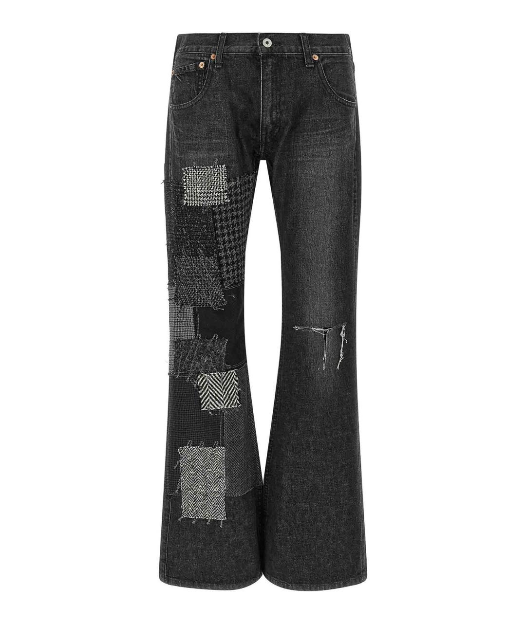 JUNYA WATANABE Черные хлопковые джинсы клеш, фото 1
