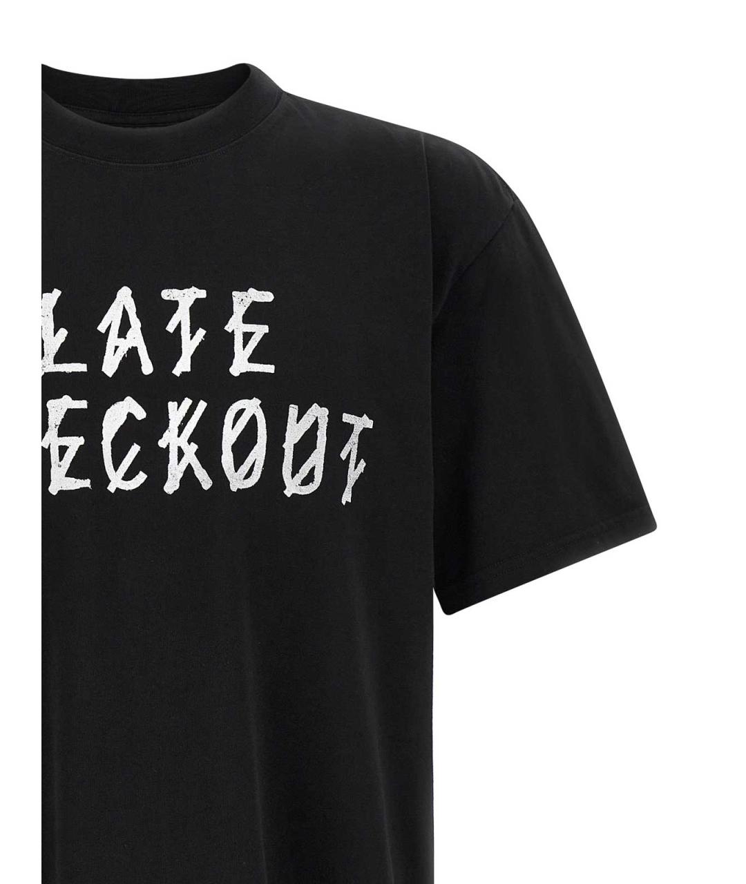 44 LABEL Черная хлопковая футболка, фото 3