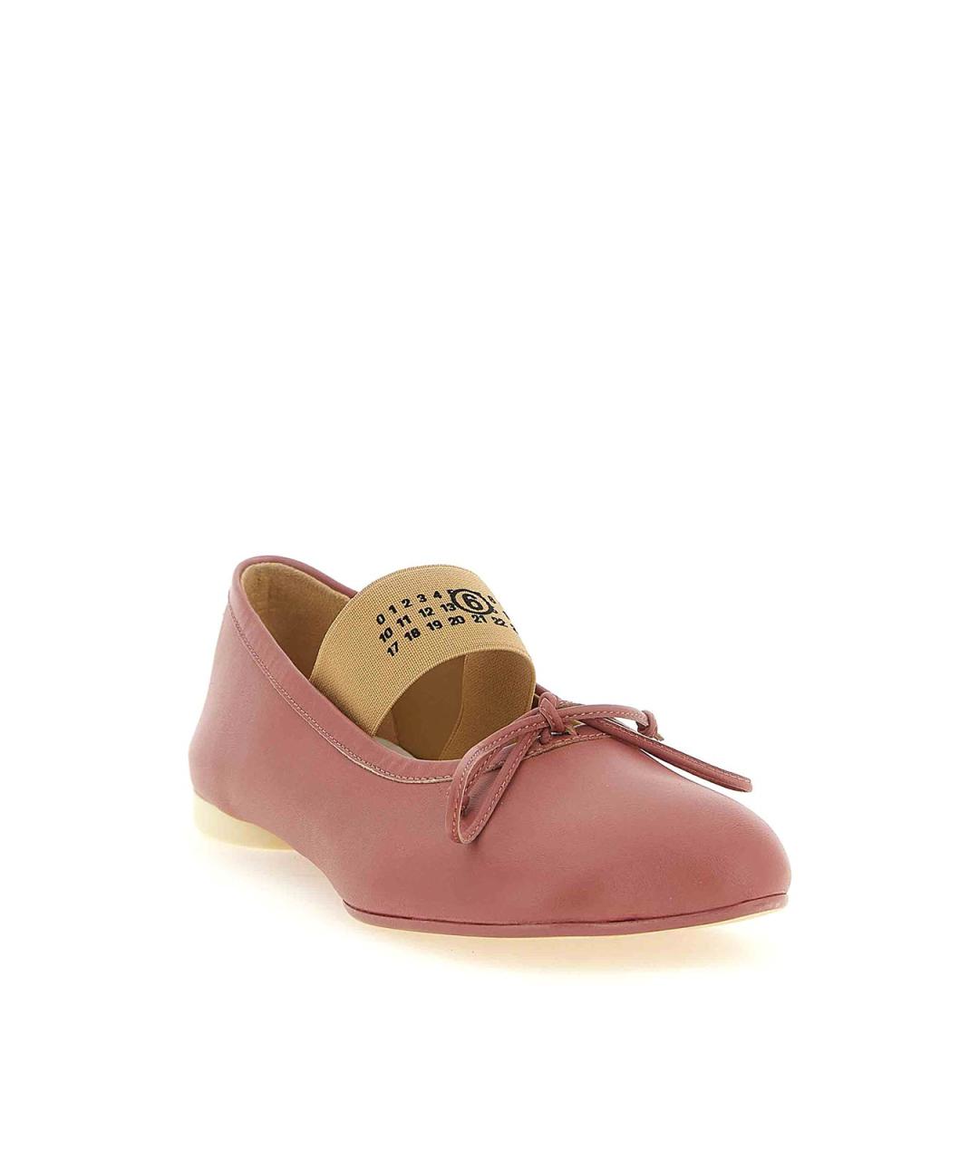 MM6 MAISON MARGIELA Розовые кожаные балетки, фото 2
