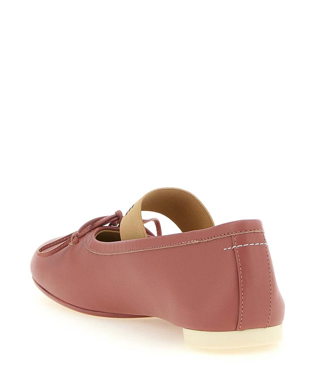 MM6 MAISON MARGIELA Розовые кожаные балетки, фото 3