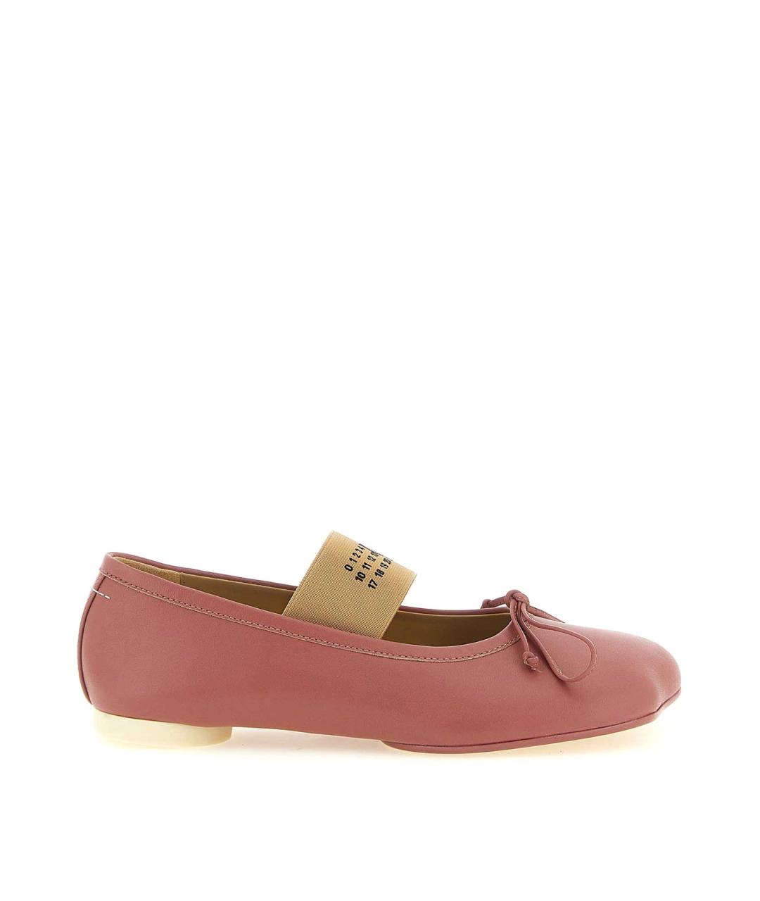 MM6 MAISON MARGIELA Розовые кожаные балетки, фото 1