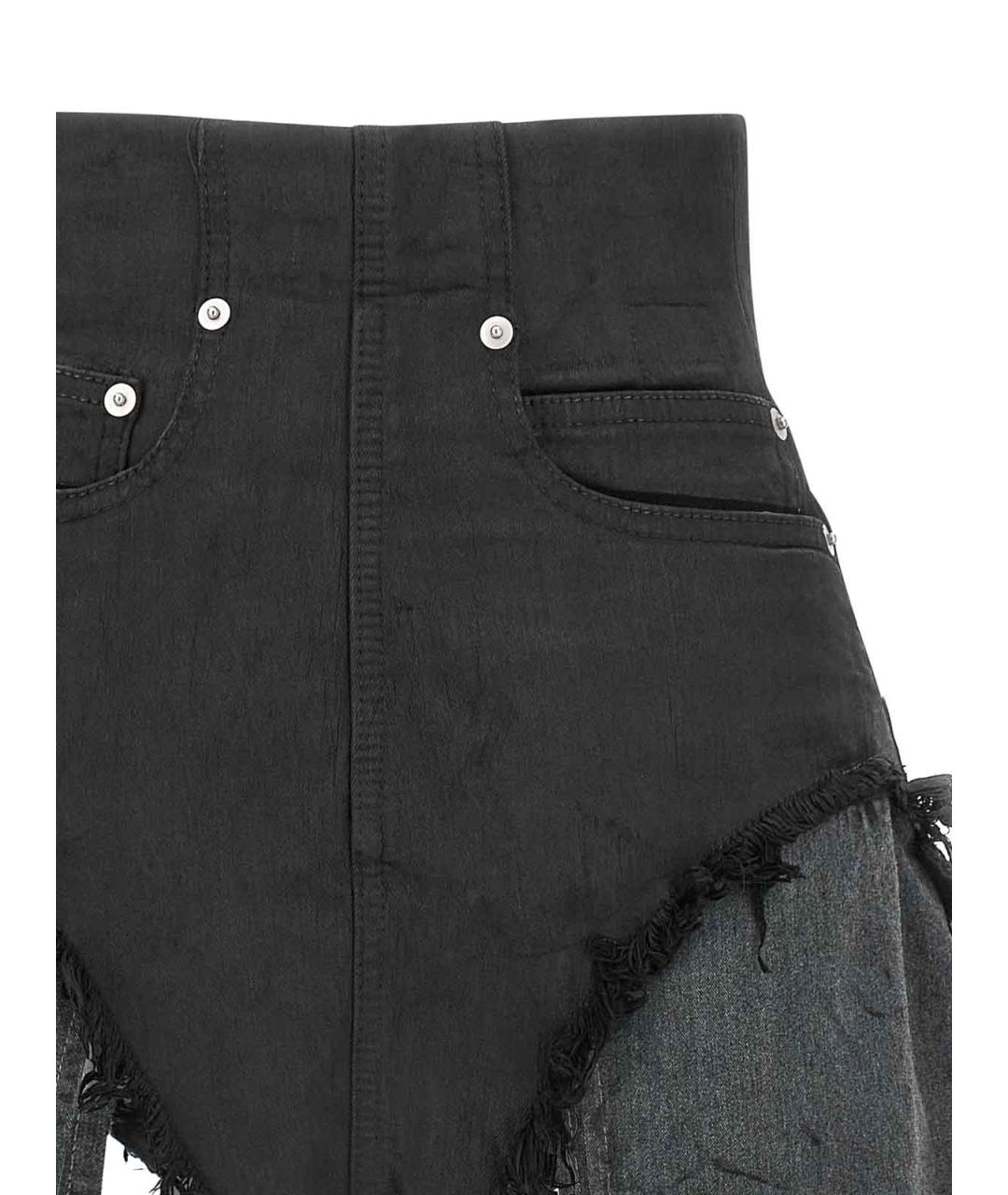 RICK OWENS DRKSHDW Черные хлопковые шорты, фото 3