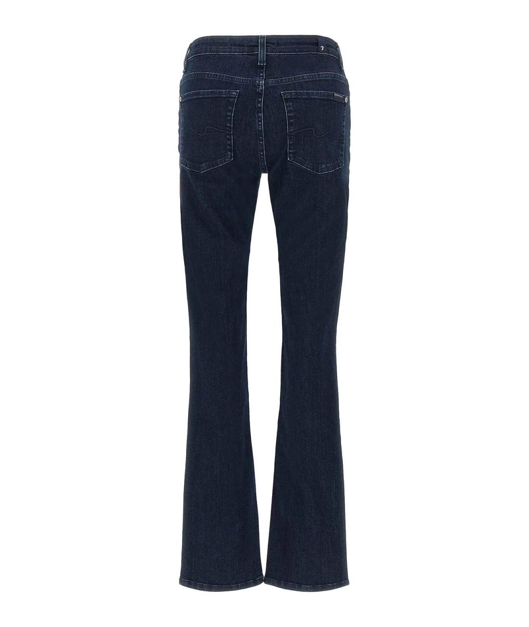 7 FOR ALL MANKIND Темно-синие хлопковые джинсы клеш, фото 2