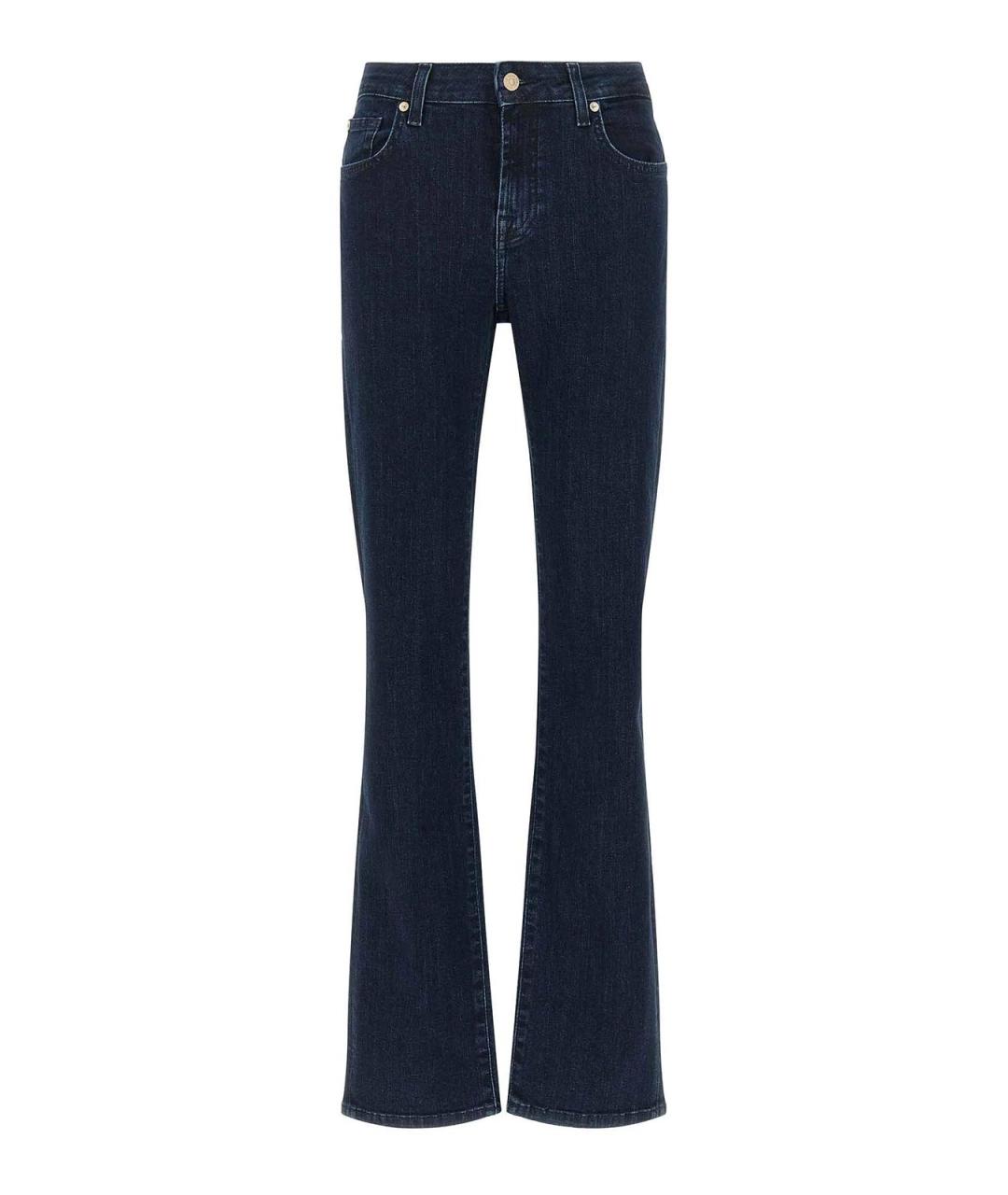 7 FOR ALL MANKIND Темно-синие хлопковые джинсы клеш, фото 1