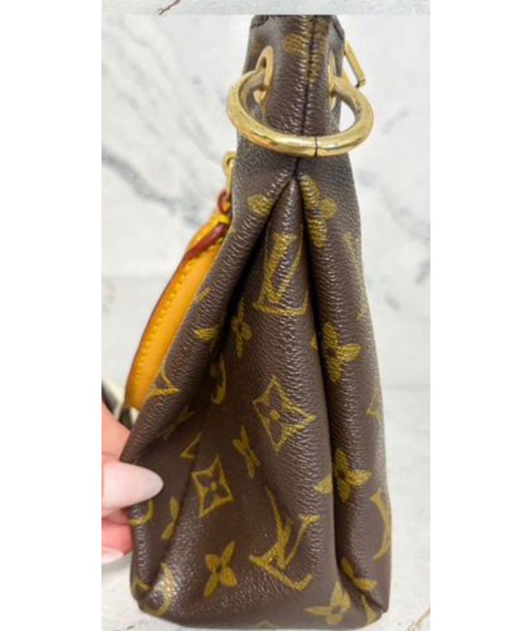 LOUIS VUITTON Коричневая кожаная сумка через плечо, фото 2