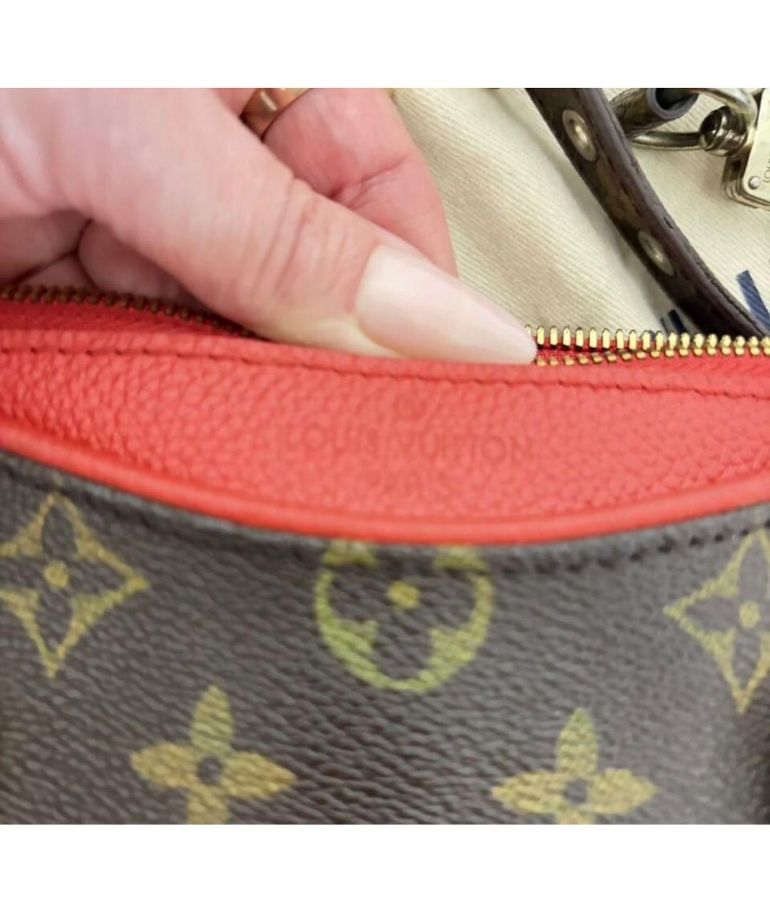 LOUIS VUITTON Коричневая кожаная сумка через плечо, фото 7