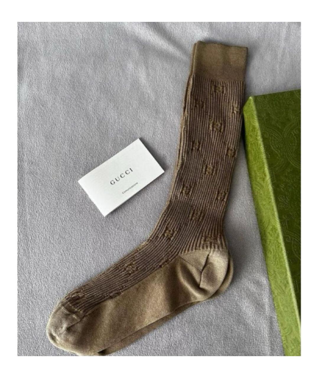GUCCI Бежевые носки, чулки и колготы, фото 8