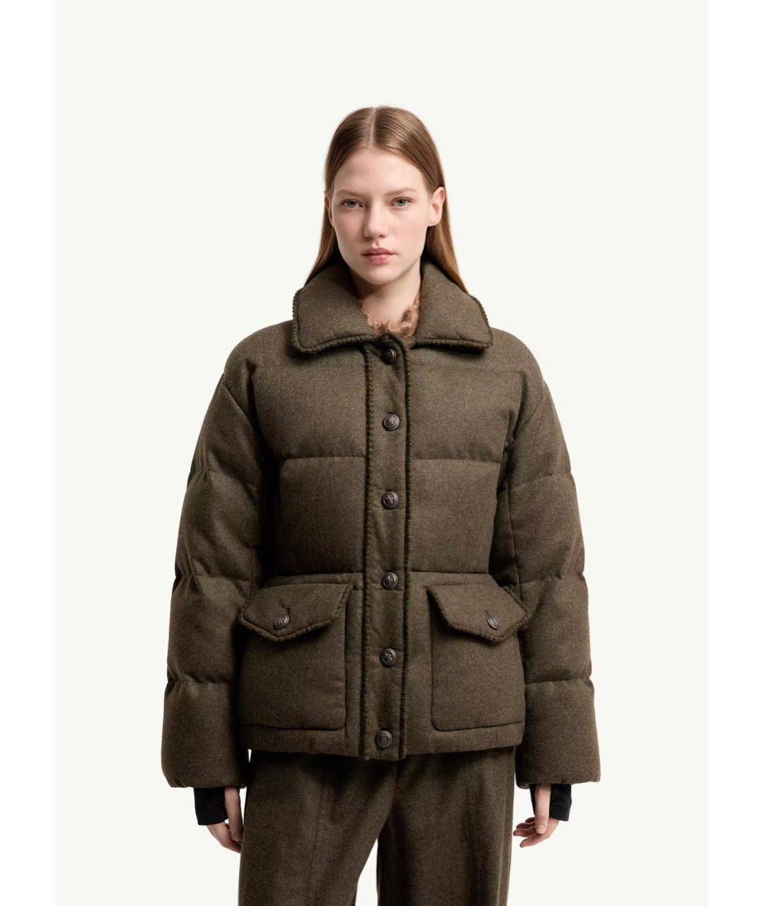 MONCLER Хаки куртка, фото 4