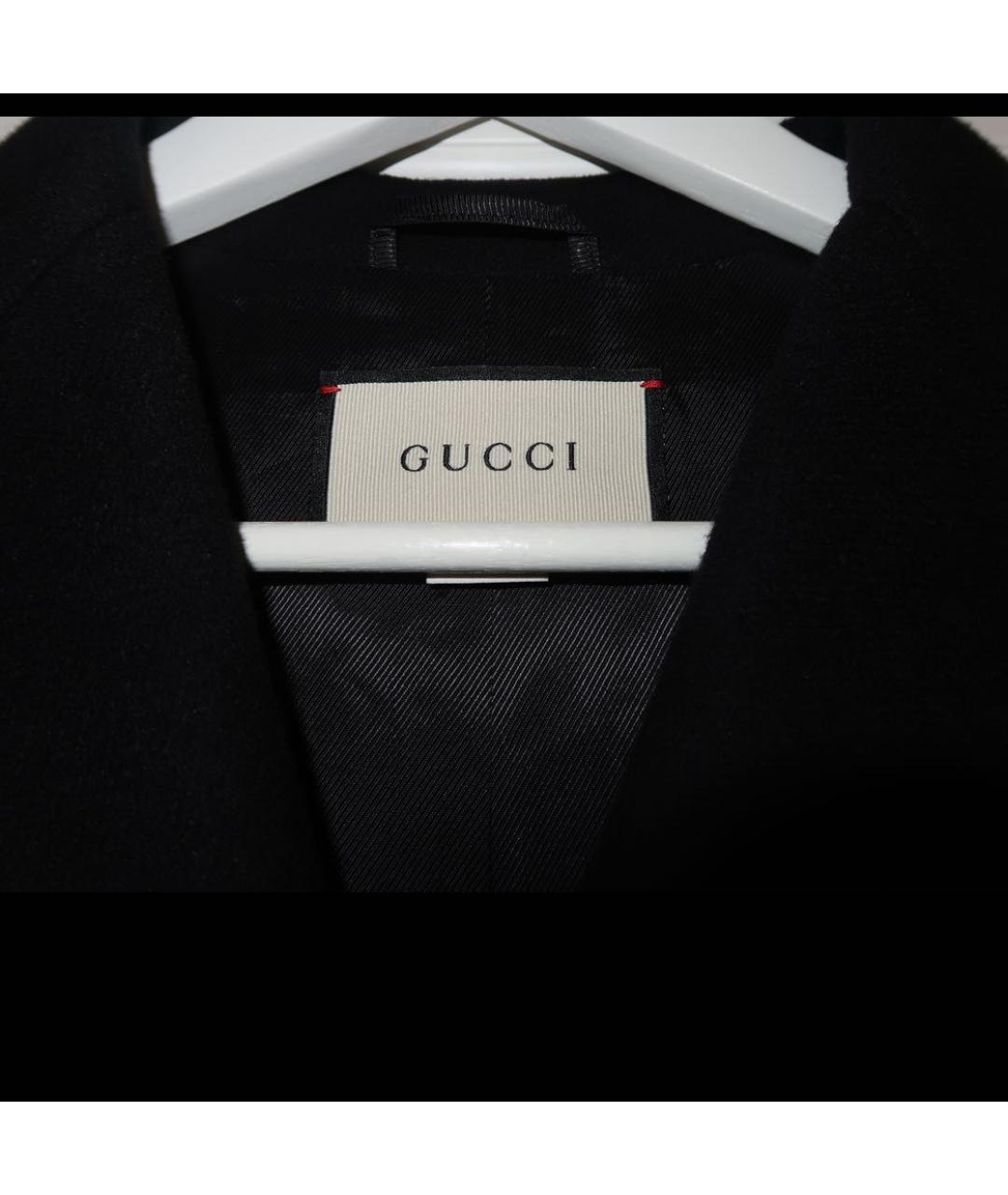 GUCCI Черное кашемировое пальто, фото 3