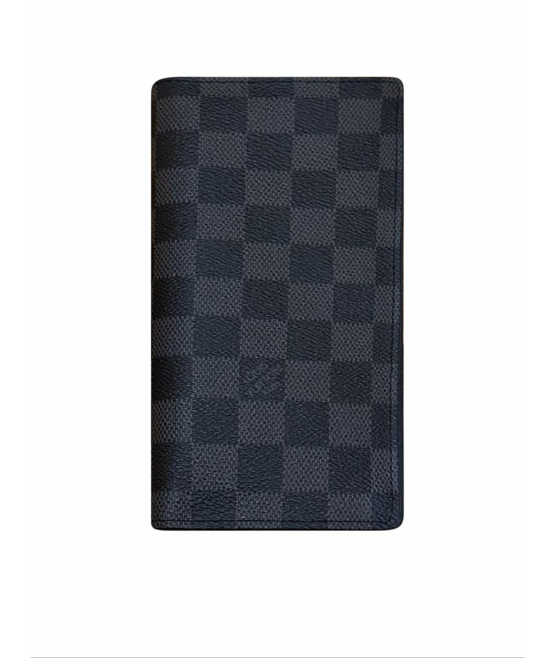 LOUIS VUITTON Черный кожаный кошелек, фото 1
